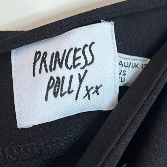 Princess Polly Black High-Waisted Wide-Leg Pants – Size US 8 (AU 12) - Picture 12 of 16